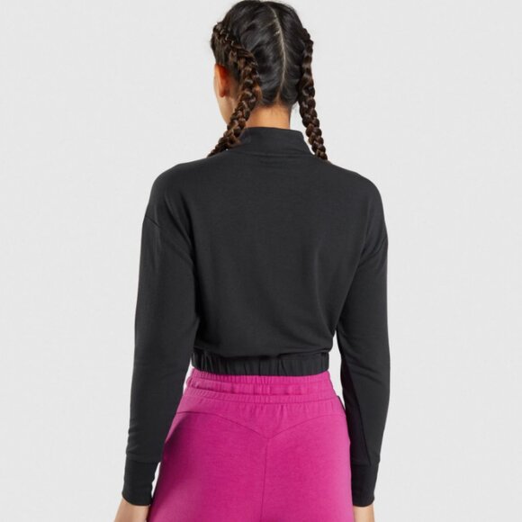 Gymshark Training Pippa Pullover Black Quarter Zip Top - Picture 2 of 7